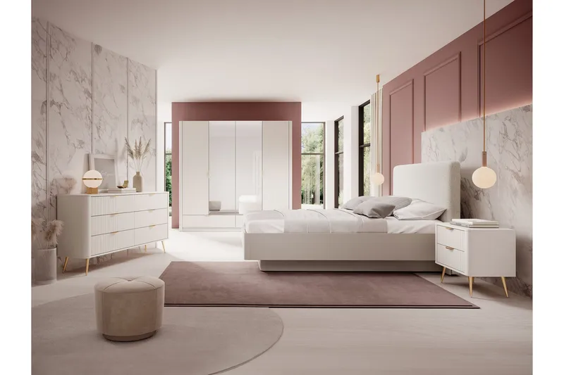 Forba Möbelset För Sovrum - Beige - Möbler - Möbelset - Möbelset för sovrum