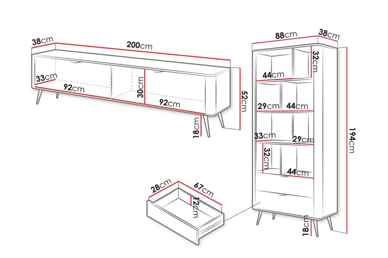 Forba Möbelset För Vardagsrum - Beige - Möbler - Möbelset - Möbelset för vardagsrum