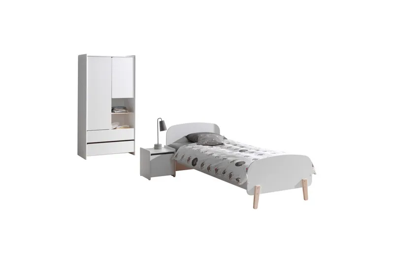 Garderob med säng nattduksbord Kiddy, undefined