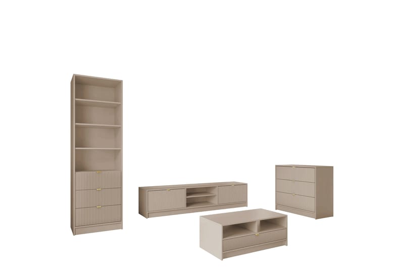 Gudelia Möbelset För Vardagsrum - Beige - Möbler - Möbelset - Möbelset för vardagsrum