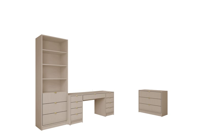 Gudelia Möbelset För Vardagsrum - Beige - Möbler - Möbelset - Möbelset för vardagsrum