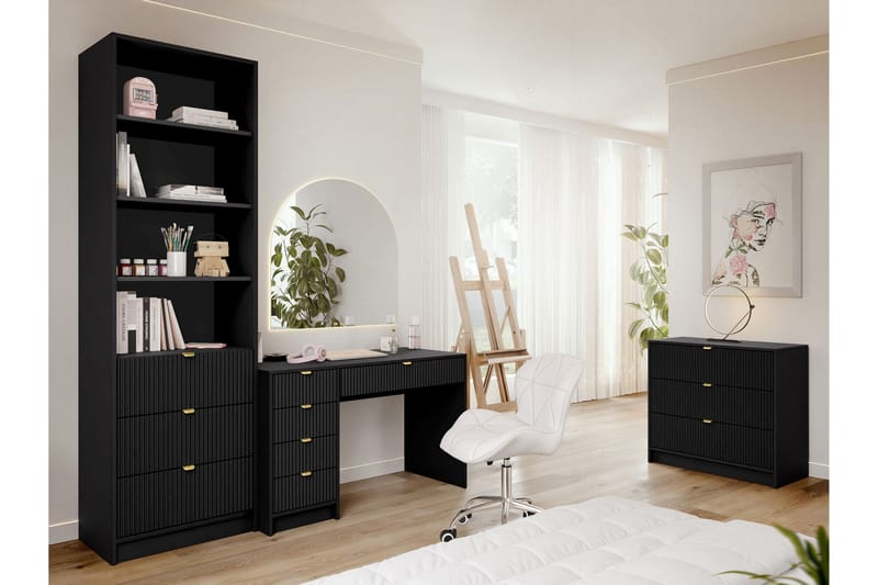 Gudelia Möbelset För Vardagsrum - Svart - Möbler - Möbelset - Möbelset för vardagsrum