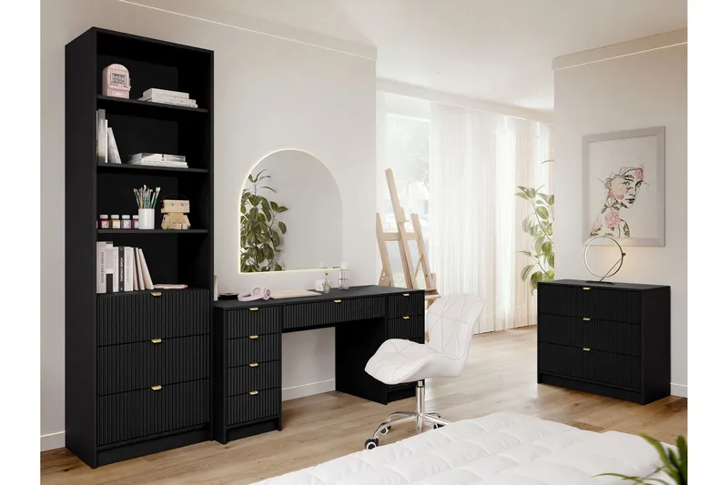 Gudelia Möbelset För Vardagsrum - Svart - Möbler - Möbelset - Möbelset för vardagsrum