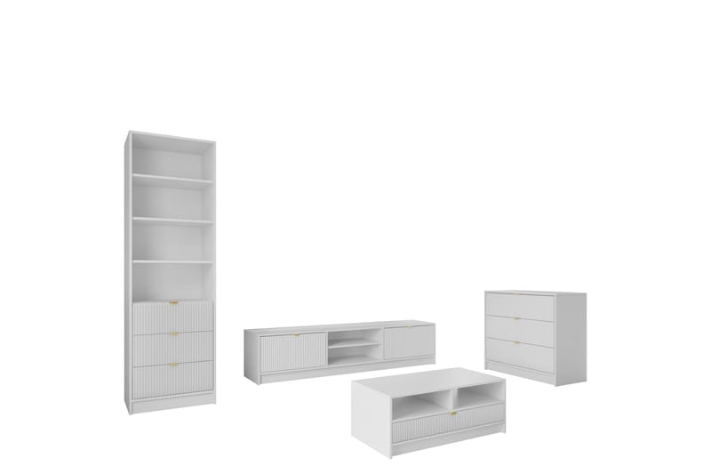 Gudelia Möbelset För Vardagsrum - Vit - Möbler - Möbelset - Möbelset för vardagsrum