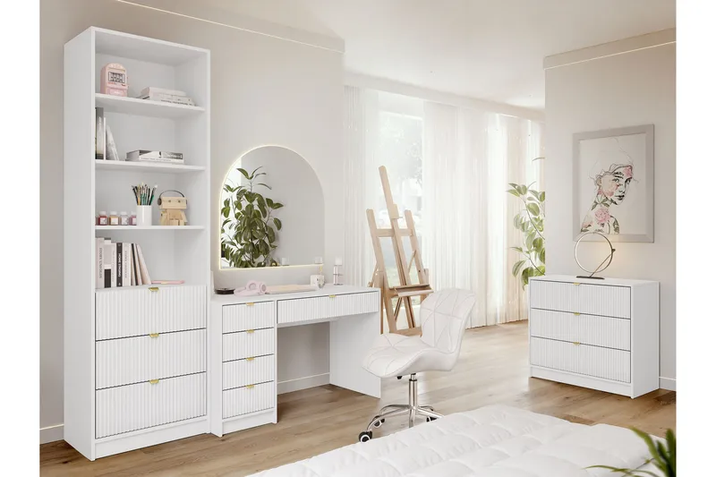 Gudelia Möbelset För Vardagsrum - Vit - Möbler - Möbelset - Möbelset för vardagsrum