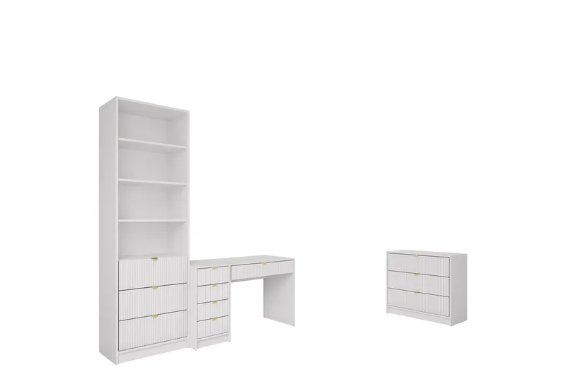 Gudelia Möbelset För Vardagsrum - Vit - Möbler - Möbelset - Möbelset för vardagsrum