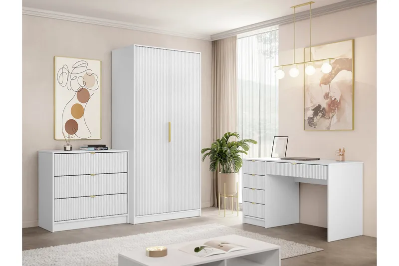 Gudelia Möbelset För Vardagsrum - Vit - Möbler - Möbelset - Möbelset för vardagsrum