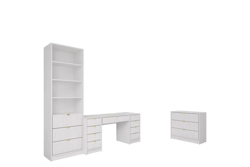Gudelia Möbelset För Vardagsrum - Vit - Möbler - Möbelset - Möbelset för vardagsrum
