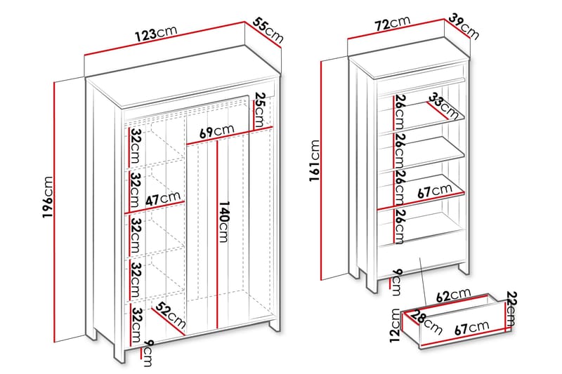 Huddinge Möbelset För Vardagsrum - Beige - Möbler - Möbelset - Möbelset för vardagsrum