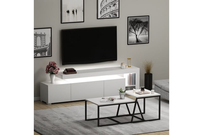 Jurukovo Möbelset För Vardagsrum - Vit - Möbler - Möbelset - Möbelset för vardagsrum