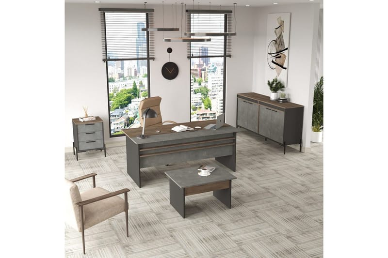 Kontorsmöbelset Enor 8 Argentu / Antracit - Silver/Antracit - Möbler - Möbelset - Möbelset för kontor