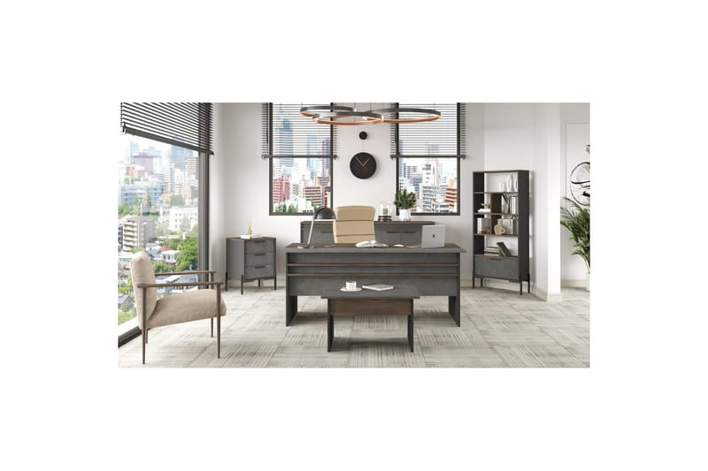 Kontorsmöbelset Enor 9 Argentu / Antracit - Silver/Antracit - Möbler - Möbelset - Möbelset för kontor