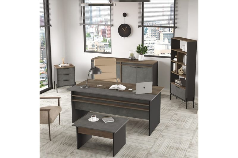 Kontorsmöbelset Enor 9 Argentu / Antracit - Silver/Antracit - Möbler - Möbelset - Möbelset för kontor