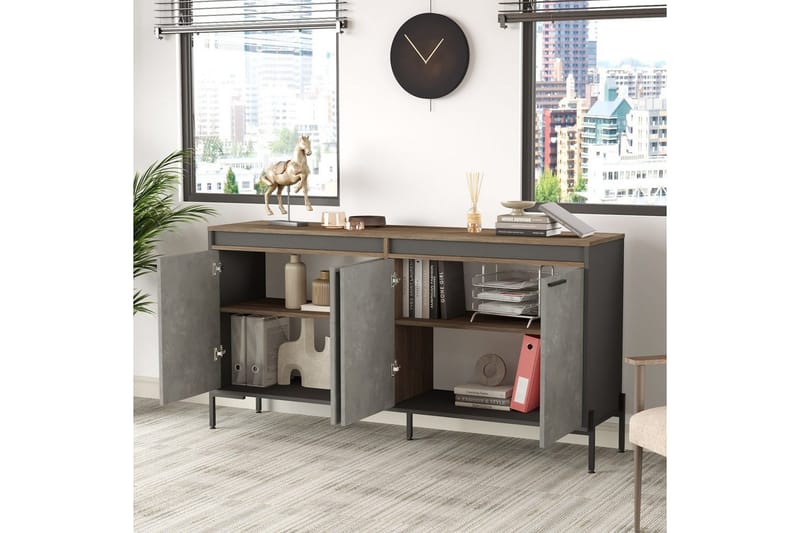 Kontorsmöbelset Enor 9 Argentu / Antracit - Silver/Antracit - Möbler - Möbelset - Möbelset för kontor