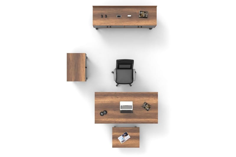 Kontorsmöbelset Mono 09 Barock / Antracit - Natur/Kolgrå - Möbler - Möbelset - Möbelset för kontor