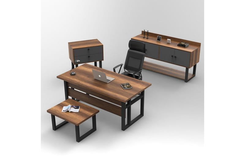 Kontorsmöbelset Mono 09 Barock / Antracit - Natur/Kolgrå - Möbler - Möbelset - Möbelset för kontor