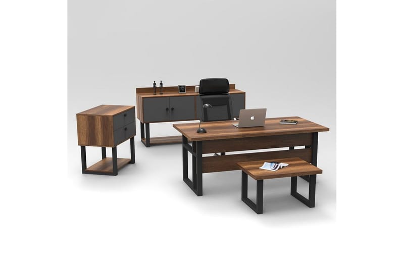 Kontorsmöbelset Mono 09 Barock / Antracit - Natur/Kolgrå - Möbler - Möbelset - Möbelset för kontor