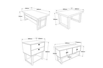 Kontorsmöbelset Mono 11 Barock / Antracit - Antracit - Möbler - Möbelset - Möbelset för kontor