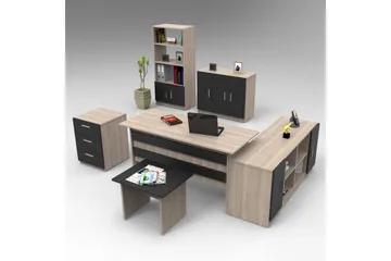 Kontorsmöbelset Raveena 17 Ek / svart