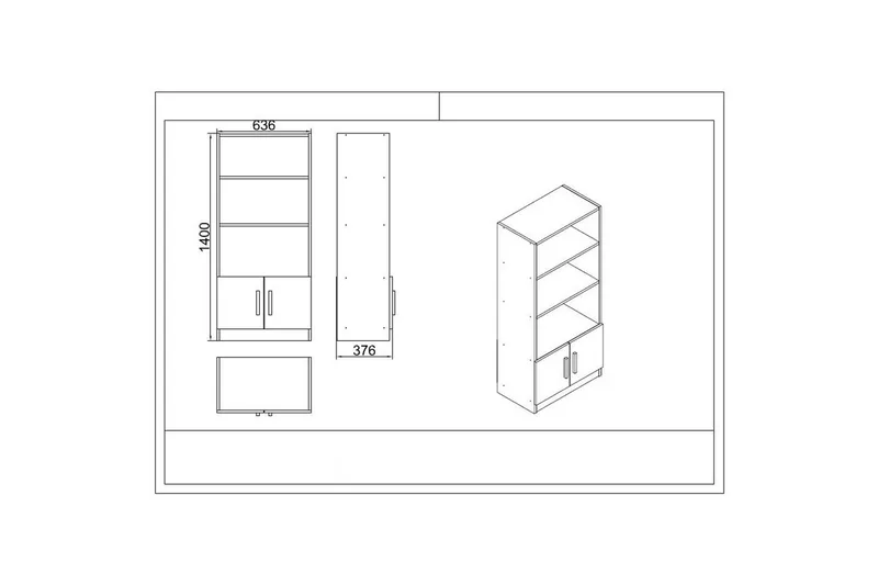 Kontorsmöbelset Raveena 18 Vit - Vit - Möbler - Möbelset - Möbelset för kontor