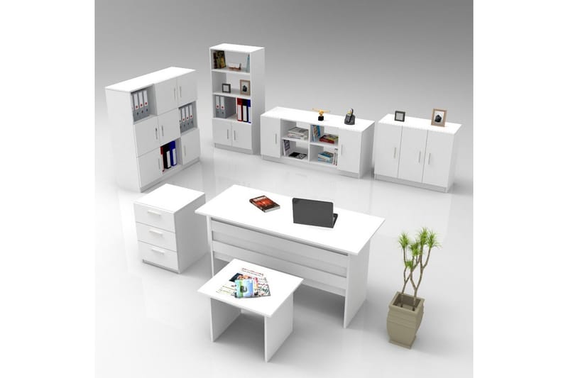 Kontorsmöbelset Raveena 18 Vit - Vit - Möbler - Möbelset - Möbelset för kontor