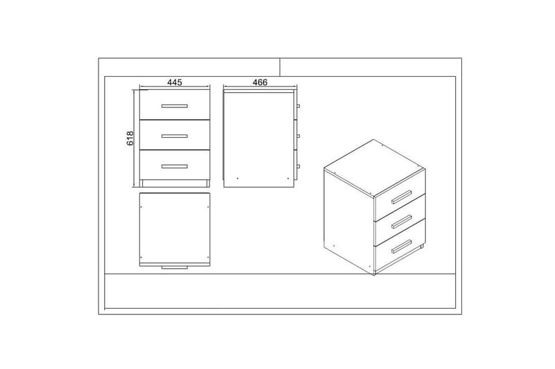 Kontorsmöbelset Raveena 19 Vit - Vit - Möbler - Möbelset - Möbelset för kontor