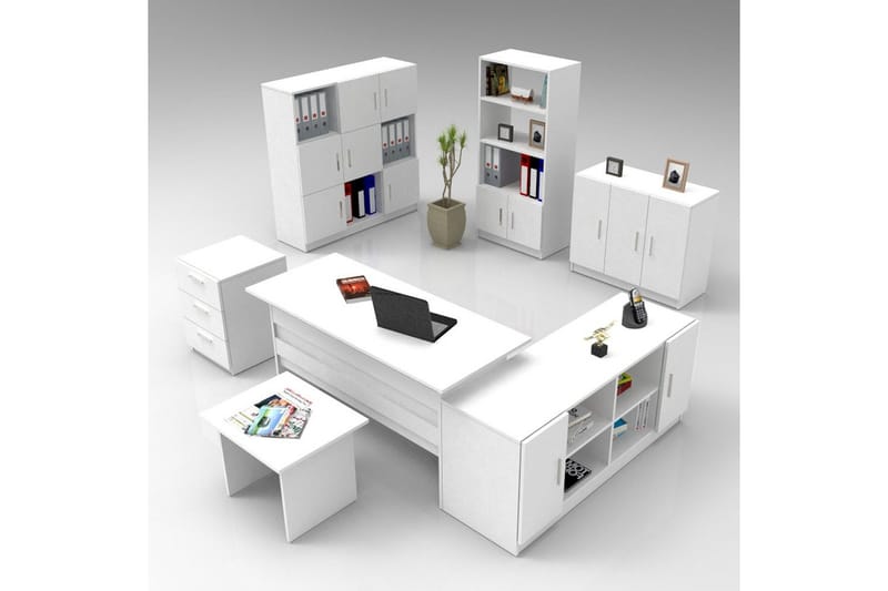 Kontorsmöbelset Raveena 19 Vit - Vit - Möbler - Möbelset - Möbelset för kontor