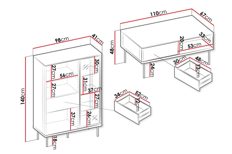 Levisa Möbelset För Vardagsrum - Cashmere - Möbler - Möbelset - Möbelset för vardagsrum