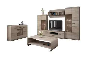 Link Vardagsrumsset - Beige|Grå - Möbler - Möbelset - Möbelset för vardagsrum