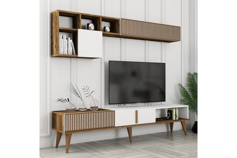 Lissione Möbelset För Vardagsrum, Natur/Vit