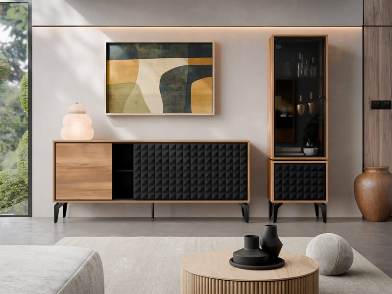 Lorvenn Möbelset För Vardagsrum - Brun/Svart - Möbler - Möbelset - Möbelset för vardagsrum