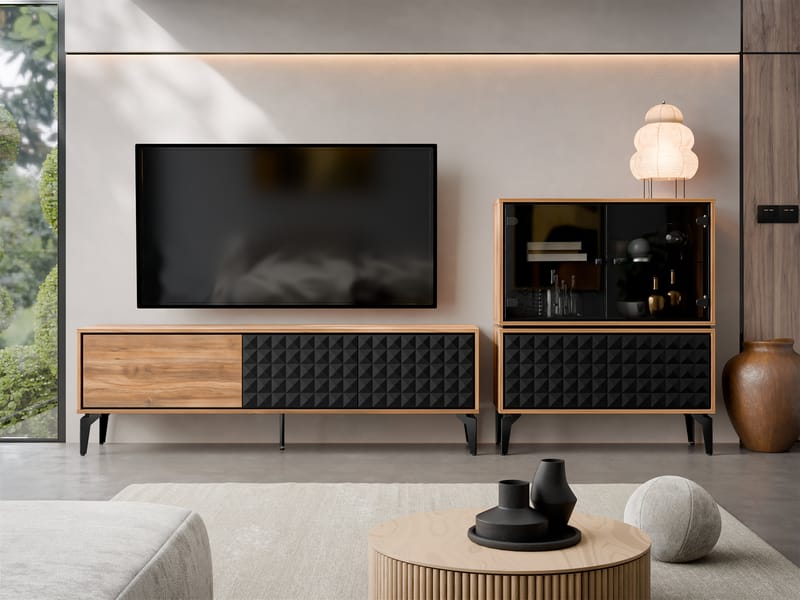 Lorvenn Möbelset För Vardagsrum - Brun/Svart - Möbler - Möbelset - Möbelset för vardagsrum