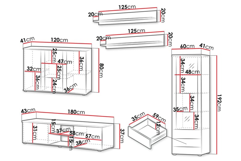Lyrosen Möbelset För Vardagsrum - Beige - Möbler - Möbelset - Möbelset för vardagsrum