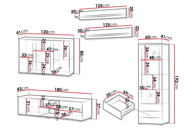 Lyrosen Möbelset För Vardagsrum - Beige - Möbler - Möbelset - Möbelset för vardagsrum
