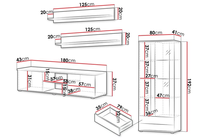 Lyrosen Möbelset För Vardagsrum - Beige - Möbler - Möbelset - Möbelset för vardagsrum