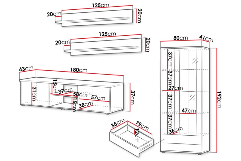Lyrosen Möbelset För Vardagsrum - Beige - Möbler - Möbelset - Möbelset för vardagsrum