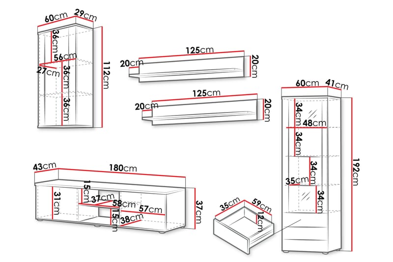 Lyrosen Möbelset För Vardagsrum - Beige - Möbler - Möbelset - Möbelset för vardagsrum