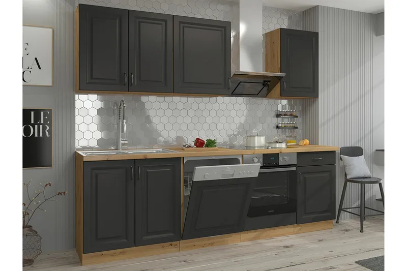 Templemore Möbelset För Kök & Matplats Black/White - Möbler - Möbelset - Möbelset för kök & matplats