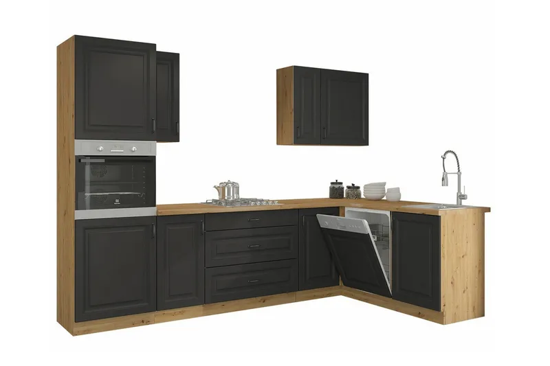 Templemore Möbelset För Kök & Matplats Black/Wood, undefined