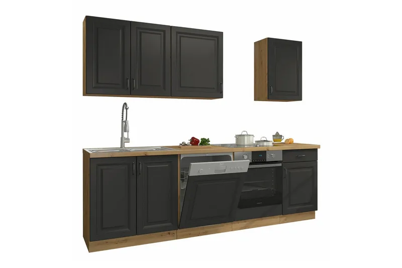 Templemore Möbelset För Kök & Matplats Black/Wood, undefined