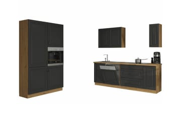 Templemore Möbelset För Kök & Matplats Black/Wood - Möbler - Möbelset - Möbelset för kök & matplats