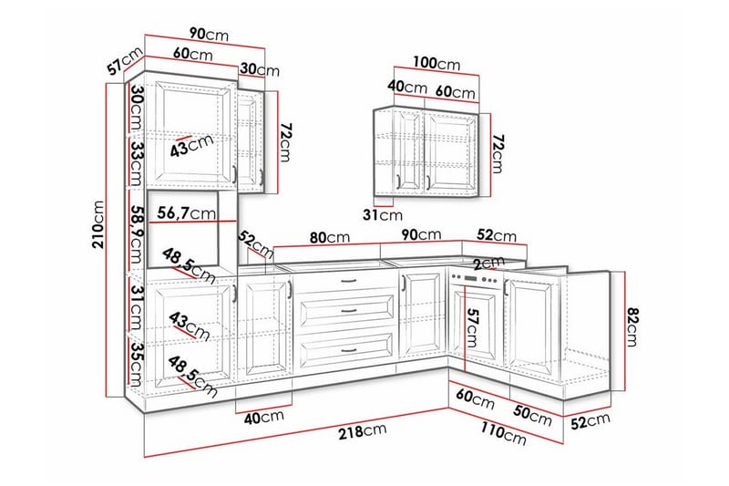 Templemore Möbelset För Kök & Matplats Brown/Wood - Möbler - Möbelset - Möbelset för kök & matplats