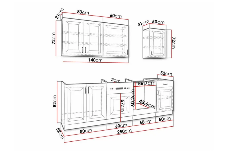 Templemore Möbelset För Kök & Matplats White - Möbler - Möbelset - Möbelset för kök & matplats
