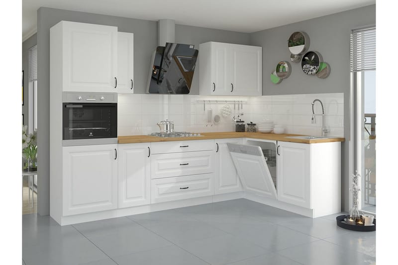 Templemore Möbelset För Kök & Matplats White/Wood - Möbler - Möbelset - Möbelset för kök & matplats