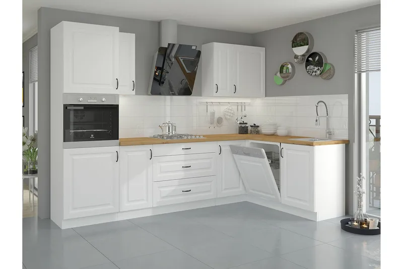 Templemore Möbelset För Kök & Matplats White/Wood - Möbler - Möbelset - Möbelset för kök & matplats