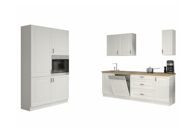 Templemore Möbelset För Kök & Matplats White/Wood - Möbler - Möbelset - Möbelset för kök & matplats