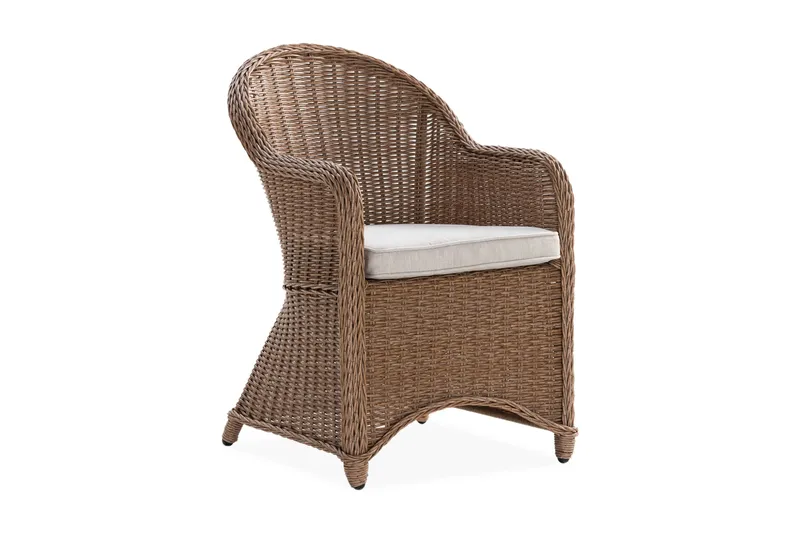 Marcus Light Fåtölj m Dyna - Natur Brun - Utemöbler - Balkong - Balkongmöbler - Balkongstol