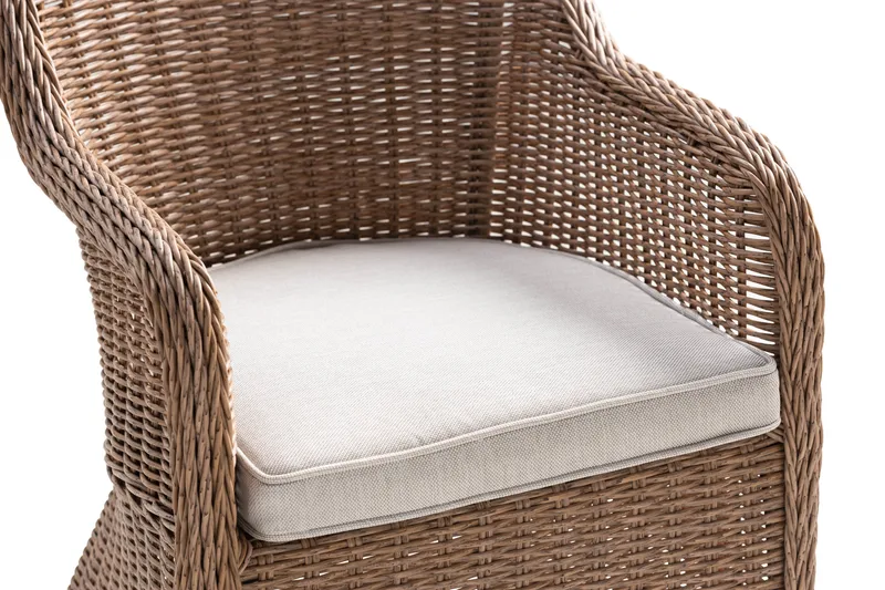 Marcus Light Fåtölj m Dyna - Natur Brun - Utemöbler - Balkong - Balkongmöbler - Balkongstol