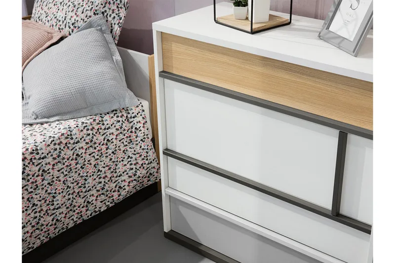 Metropolitan Möbelset För Sovrum - Brun/Vit/Ljusgrå/Svart - Möbler - Möbelset - Möbelset för sovrum