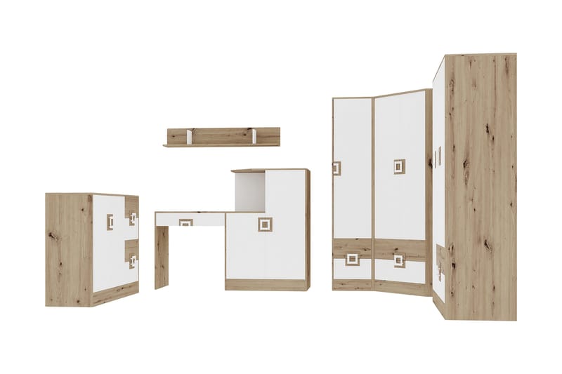Klacksberg Kontormöbelset - Trä/Natur/Vit - Möbler - Möbelset - Möbelset för kontor